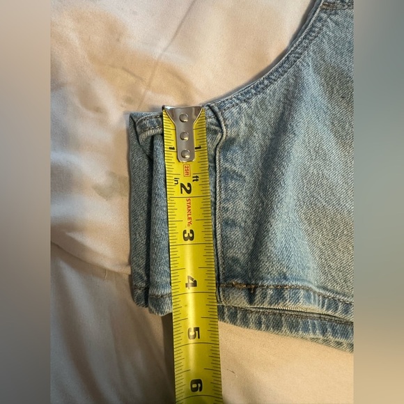 Isabel Maternity by Ingrid & Isabel Denim Overalls Size 12 NWT - Picture 3 of 10